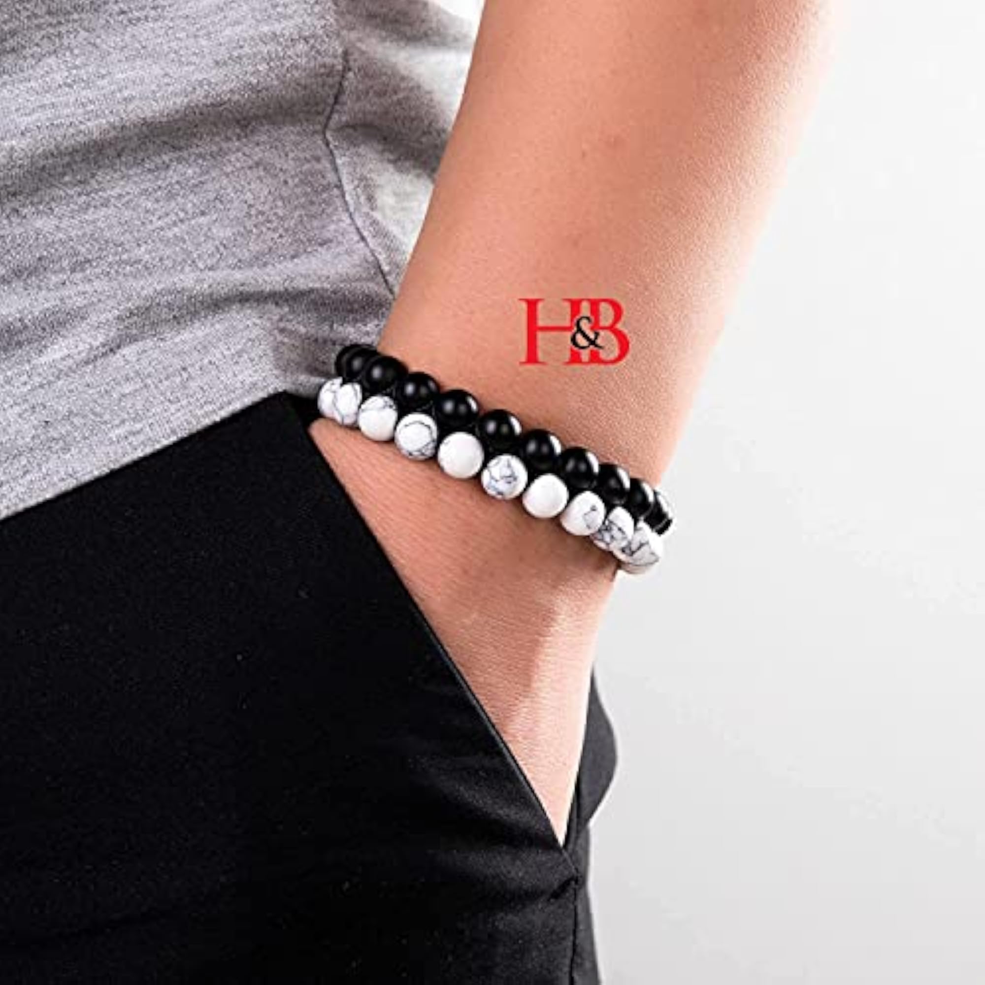 Stone Layered Braided Beads Bracelet